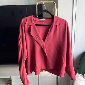 Aritzia Babaton Flowy Blouse in Ashy Dusty Rose